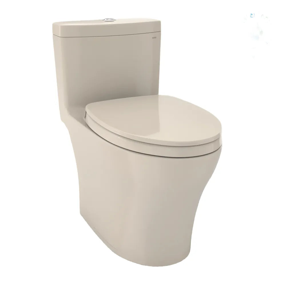 TOTO Aquia IV One-Piece Dual Flush 1.28 and 0.9 GPF Universal Height Toilet WASHLET+ Ready MS646124CEMFGN#01 - EverFlow Bidets