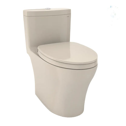 TOTO Aquia IV One-Piece Dual Flush 1.28 and 0.9 GPF Universal Height Toilet WASHLET+ Ready MS646124CEMFGN#01 - EverFlow Bidets