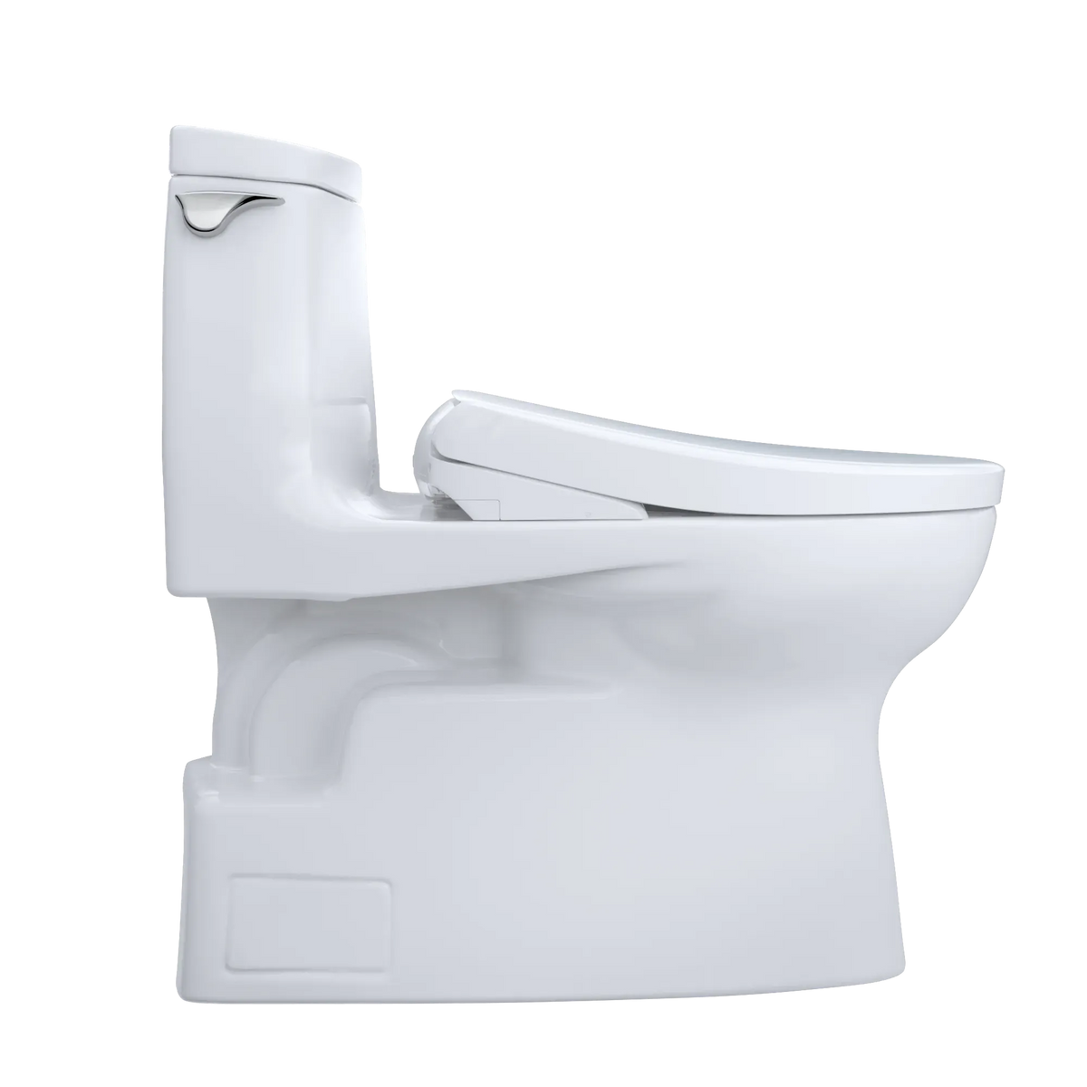 TOTO Carlyle II 1G One-Piece 1.0 GPF Universal Height Toilet and S7A Bidet Seat MW6144736CUFG#01 - EverFlow Bidets