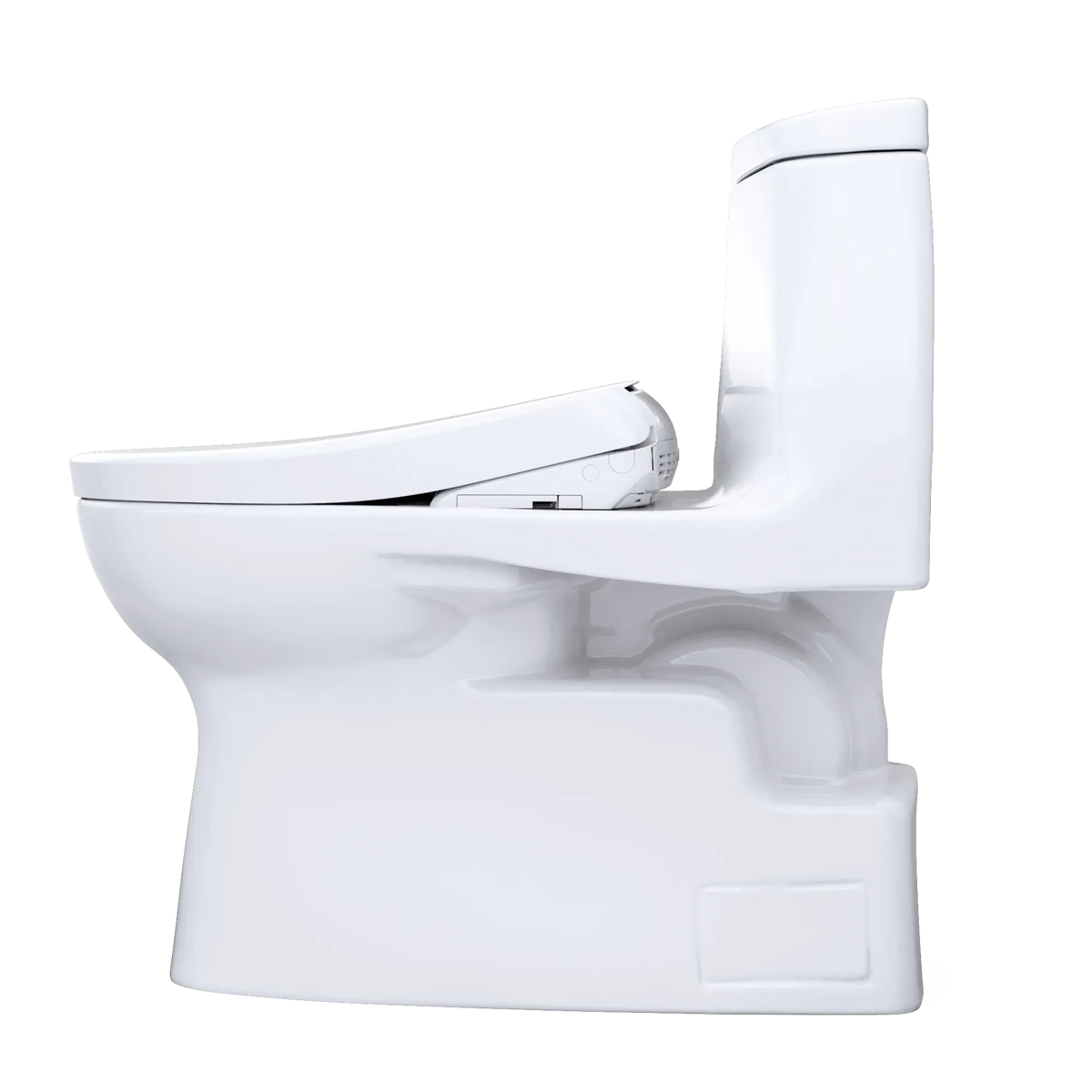 TOTO Carlyle II 1G One-Piece 1.0 GPF Universal Height Toilet and S7A Bidet Seat MW6144736CUFG#01 - EverFlow Bidets