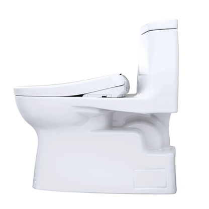 TOTO Carlyle II 1G One-Piece 1.0 GPF Universal Height Toilet and S7A Bidet Seat MW6144736CUFG#01 - EverFlow Bidets