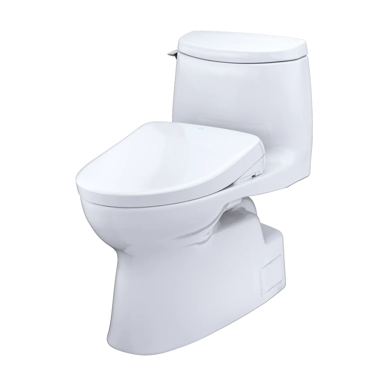 TOTO Carlyle II 1G One-Piece 1.0 GPF Universal Height Toilet and S7A Bidet Seat MW6144736CUFG#01 - EverFlow Bidets