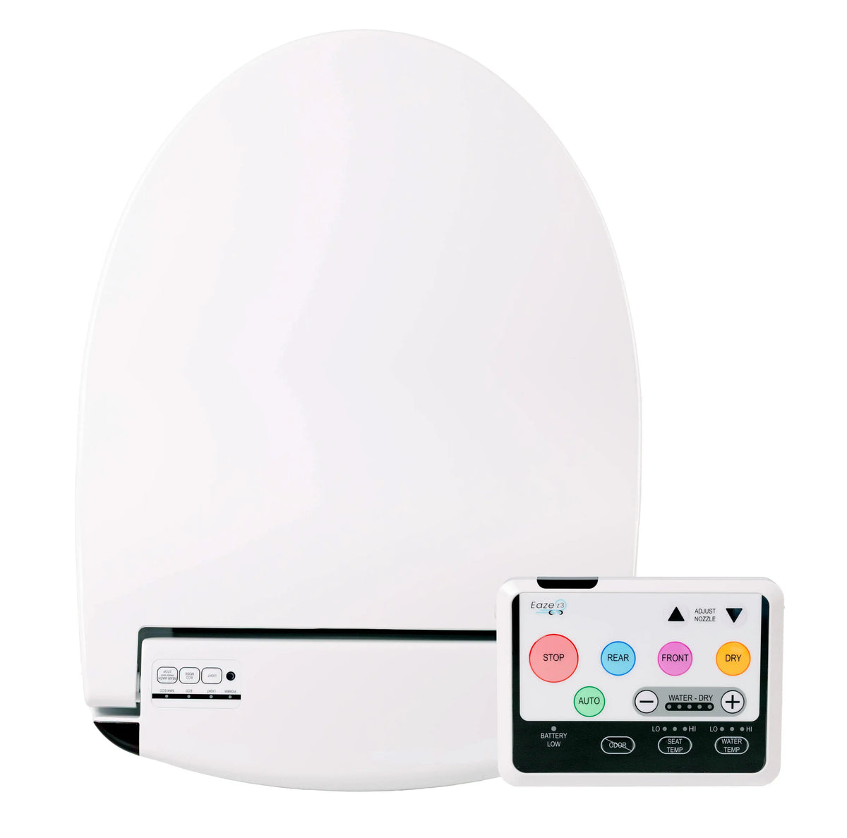 Infinity Eaze Z3 bidet seat, endless warm water, sittable lid, nightlight, with remote - EverFlow Bidets