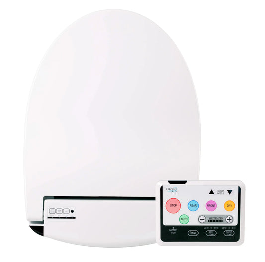 Infinity Eaze Z3 bidet seat, endless warm water, sittable lid, nightlight, with remote - EverFlow Bidets