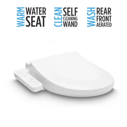 TOTO WASHLET A2 Electronic Bidet Toilet Seat with Heated Seat and SoftClose Lid, Elongated SW3004#01