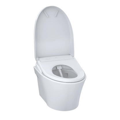 TOTO AP Wall-Hung Toilet with S7 Contemporary Bidet Seat and DuoFit In-Wall 0.9 and 1.28 GPF Dual-Flush Tank System, Matte Silver CWT4264726CMFG#MS - EverFlow Bidets