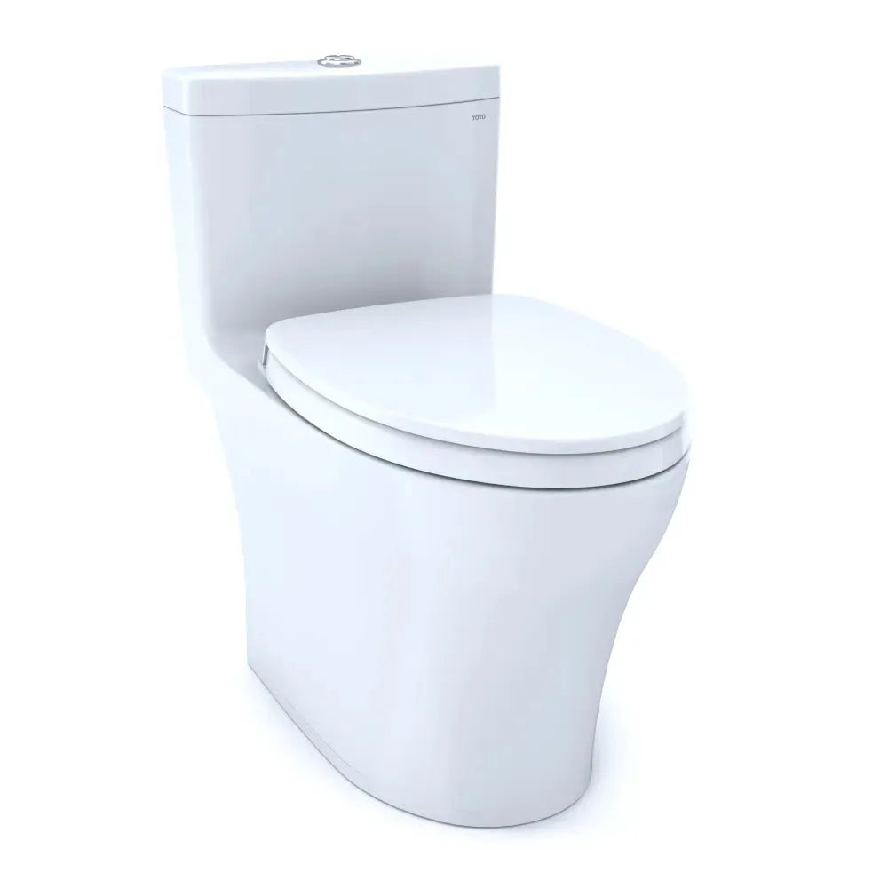 TOTO Aquia IV One-Piece Dual Flush 1.28 and 0.9 GPF Universal Height Toilet WASHLET+ Ready MS646124CEMFGN#01 - EverFlow Bidets