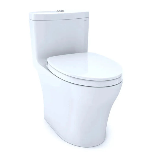 TOTO Aquia IV One-Piece Dual Flush 1.28 and 0.9 GPF Universal Height Toilet WASHLET+ Ready MS646124CEMFGN#01 - EverFlow Bidets