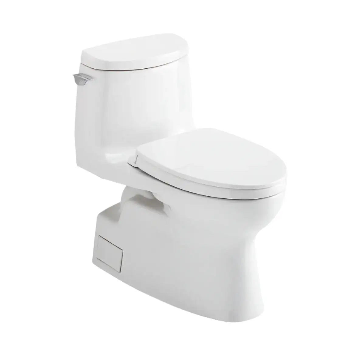 TOTO Carlyle II One-Piece Elongated 1.28 GPF Universal Height Toilet with CEFIONTECT and SS124 SoftClose Seat, WASHLET+ Ready MS614124CEFG - EverFlow Bidets
