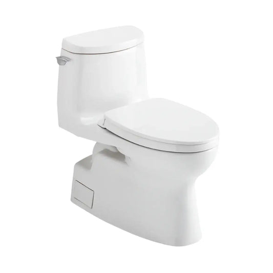 TOTO Carlyle II One-Piece Elongated 1.28 GPF Universal Height Toilet with CEFIONTECT and SS124 SoftClose Seat, WASHLET+ Ready MS614124CEFG - EverFlow Bidets