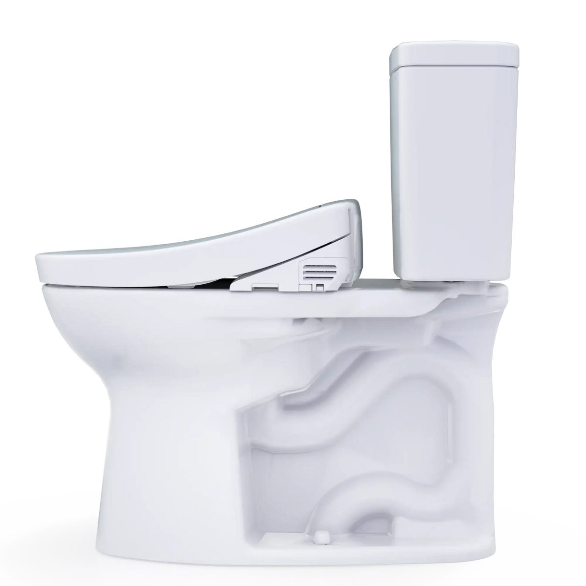 TOTO Drake Two-Piece 1.6 GPF Universal Height Toilet with S2 Bidet Seat