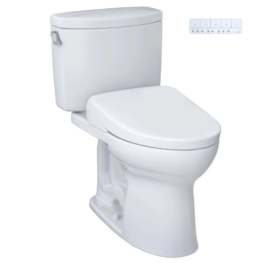 TOTO Drake II 1G Two-Piece 1.0 GPF Universal Height Toilet and S7A Bidet Seat MW4544736CUFG#01