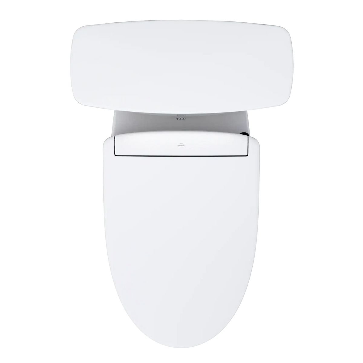 TOTO Drake Transitional Two-Piece 1.28 GPF Standard Height Toilet with S5 Bidet Seat MW7863446CEG#01 Top Profile
