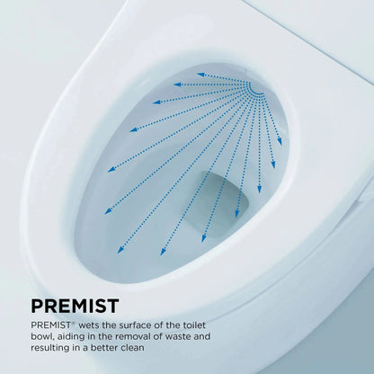 TOTO Aquia IV One-Piece Dual Flush 1.28 and 0.9 GPF Universal Height Toilet with S7A Bidet Seat MW6464736CEMFGN#01 - EverFlow Bidets