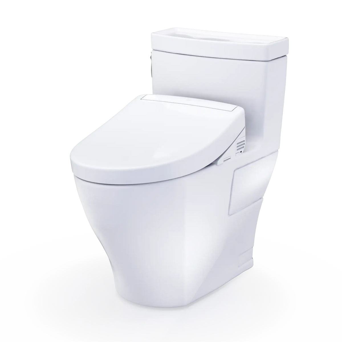TOTO Aimes One-Piece 1.28 GPF Universal Height Toilet with S5 Bidet Seat MW6263446CEFG#01