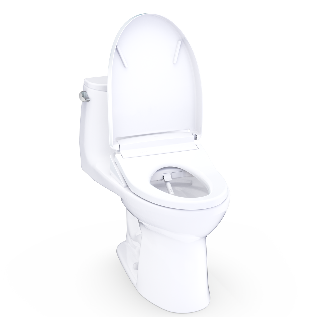 TOTO Ultramax WASHLET+ S5 One-Piece Elongated 1.6 GPF Universal Height Toilet with CEFIONTECT MW6083446CSFG#01