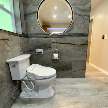 Infinity Eaze Z3 bidet seat, endless warm water, sittable lid, nightlight, with remote - EverFlow Bidets