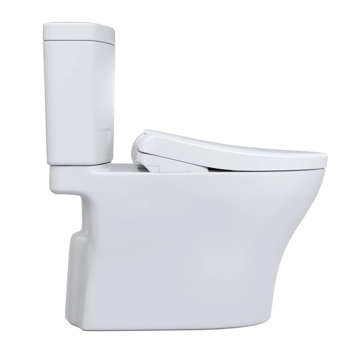 TOTO Aquia IV Two-Piece Dual Flush 1.28 and 0.9 GPF Standard Height Toilet and Contemporary S7A Bidet Seat MW4464736CEMGN#01 - EverFlow Bidets