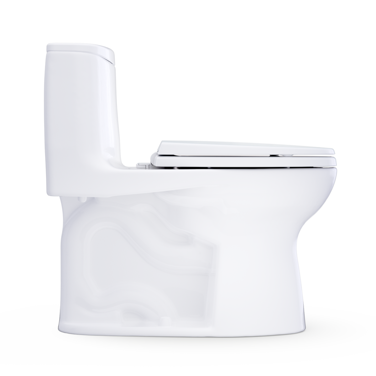 TOTO Ultramax One-Piece Toilet Right-Hand Lever Left Side Seat Open