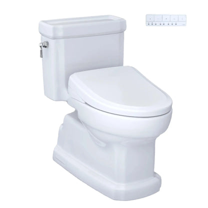 TOTO Eco Guinevere 1.28 GPF One-Piece Universal Height Toilet with S7 Classic Bidet Seat MW9744724CEFG#01