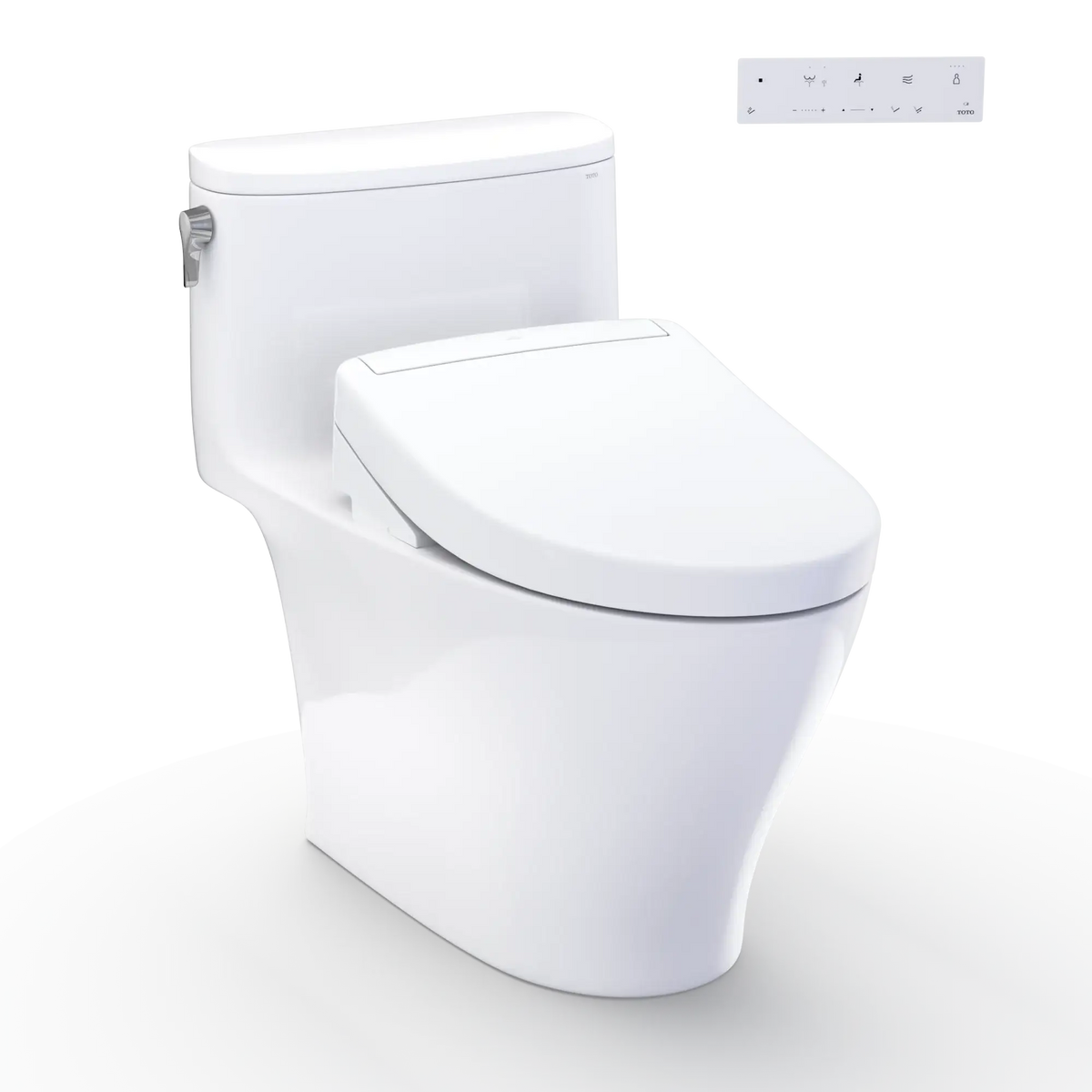 TOTO Nexus WASHLET+ S5 Two-Piece Elongated 1.28 GPF Universal Height Toilet with CEFIONTECT MW6423446CEFG#01