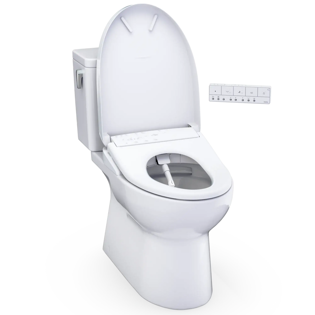TOTO Glaston WASHLET+ S7 Two-Piece Elongated 1.28 GPF Universal Height Toilet MW4724726CEFG#01