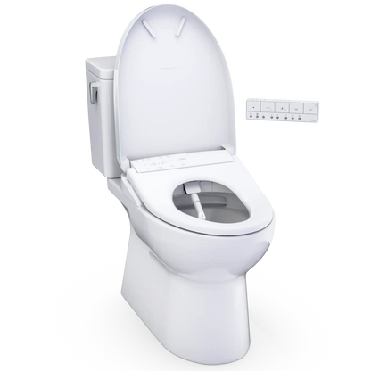 TOTO Glaston WASHLET+ S7A Two-Piece Elongated 1.28 GPF Universal Height Toilet MW4724736CEFG#01