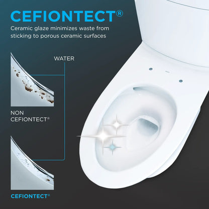 TOTO Nexus WASHLET+ S5 Two-Piece Elongated 1.0 GPF Universal Height Toilet with CEFIONTECT MW6423446CUFG#01