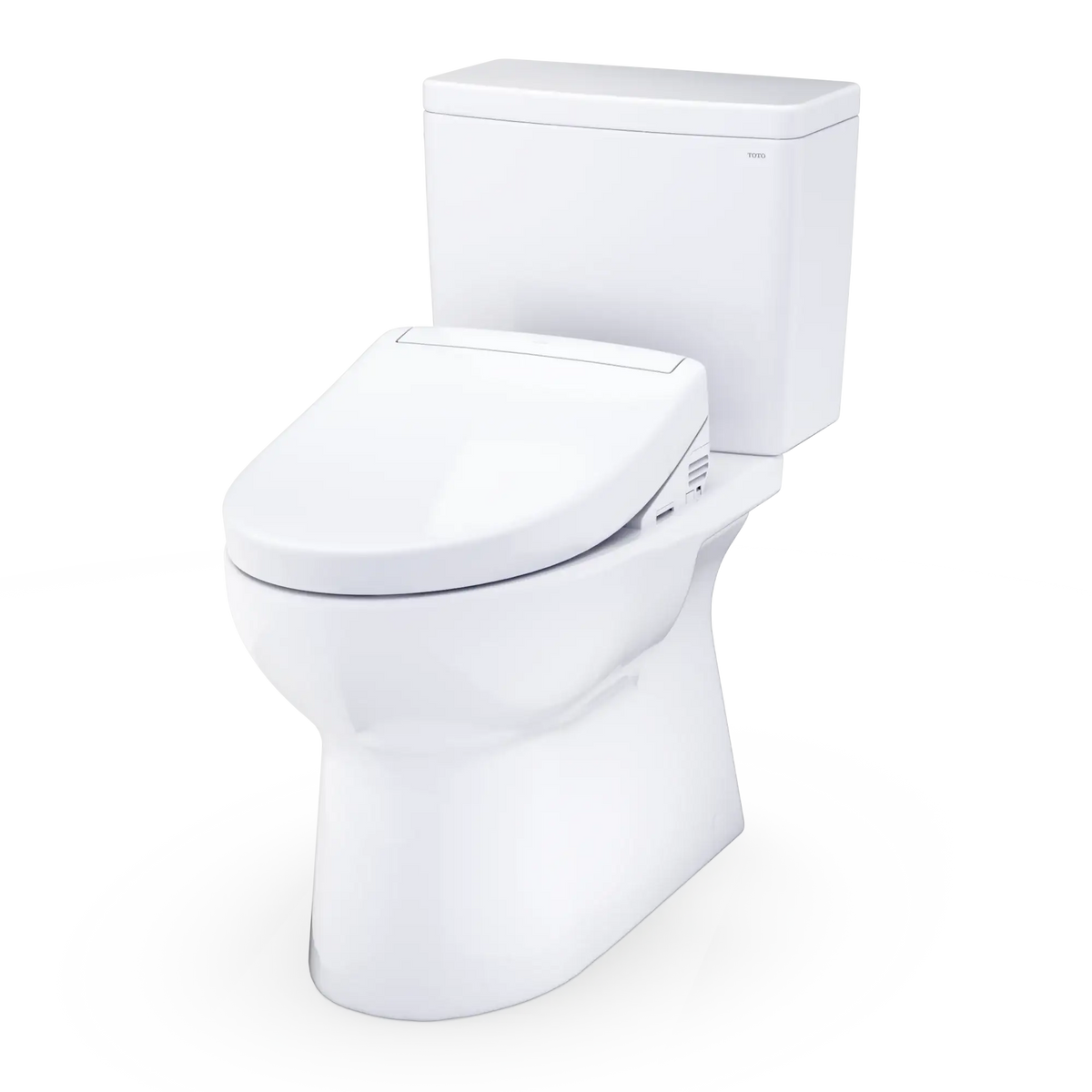 TOTO Glaston WASHLET+ S5 Two-Piece Elongated 1.28 GPF Universal Height Toilet MW4723446CEFG#01