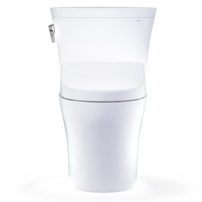 TOTO Aquia IV ARC Two-Piece Dual Flush 1.28 and 0.9 GPF Universal Height Toilet with S5 Contemporary Bidet Seat MW4483446CEMFGN#01