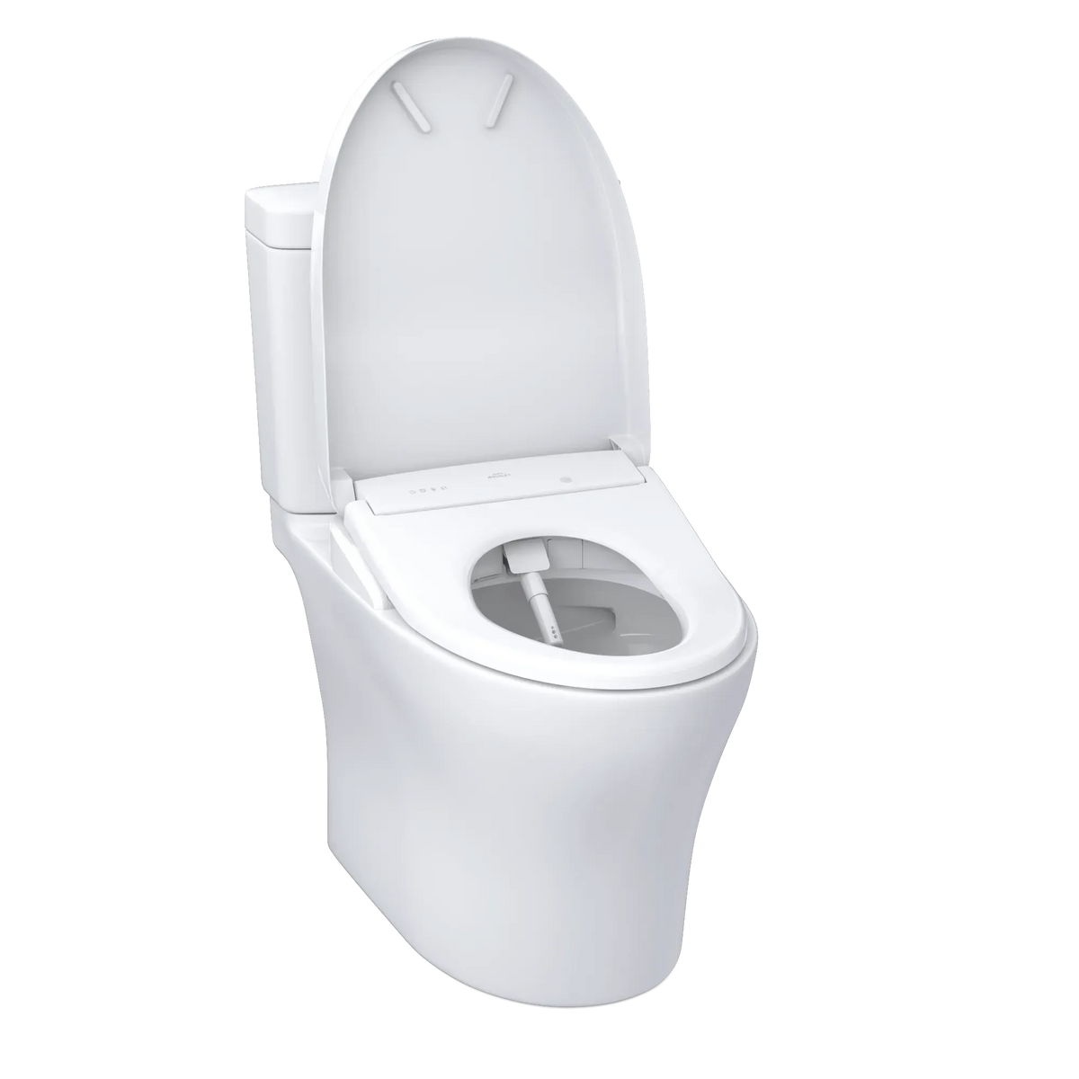 TOTO Aquia IV Two-Piece Dual Flush 1.28 and 0.9 GPF Standard Height Toilet and Contemporary S7A Bidet Seat MW4464736CEMGN#01 - EverFlow Bidets