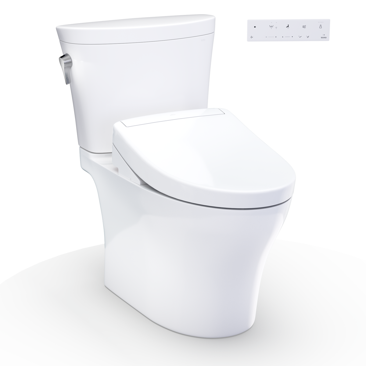 TOTO Aquia WASHLET+ S5 Two-Piece Elongated 1.28 and 0.9 GPF Standard Height Toilet MW4483446CEMFGN#01