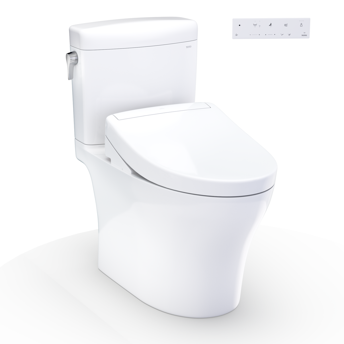 TOTO Aquia WASHLET+ S5 Two-Piece Elongated 1.28 and 0.9 GPF Standard Height Toilet MW4363446CEMFGN#01