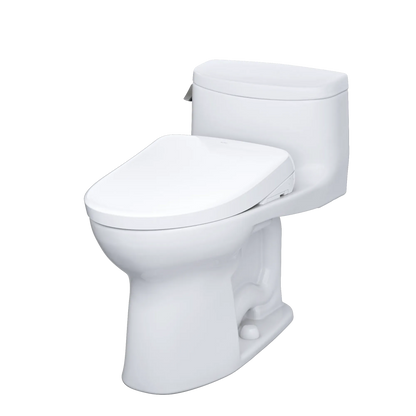 TOTO Supreme II One-Piece 1.28 GPF Universal Height Toilet and S7A Bidet Seat MW6344736CEFG#01