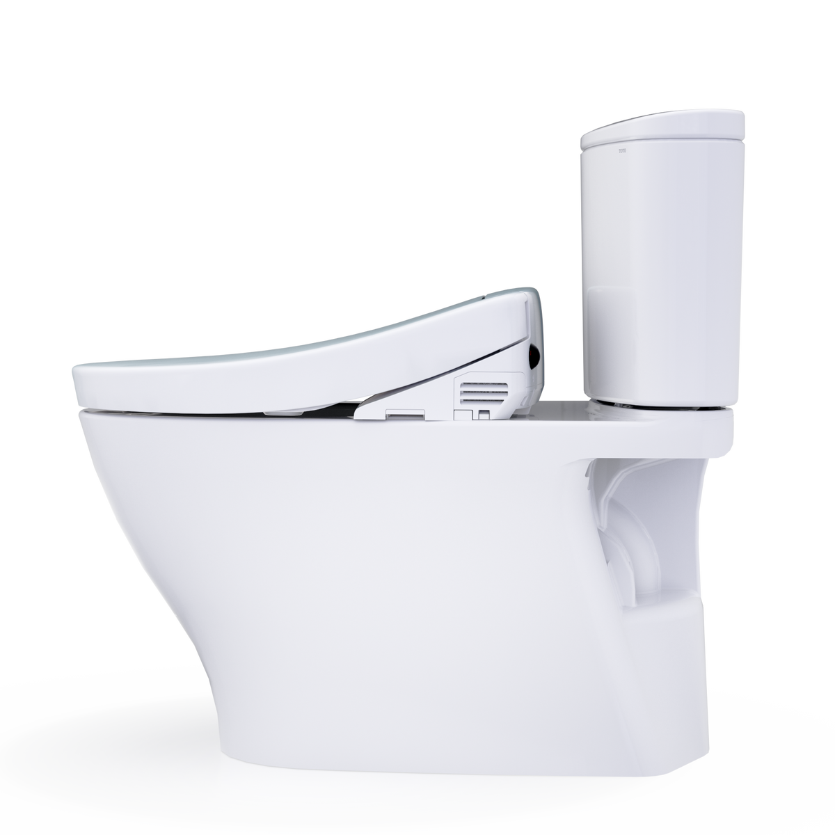 TOTO Nexus WASHLET+ S5 Two-Piece Elongated 1.0 GPF Universal Height Toilet with CEFIONTECT MW4423446CUFG#01