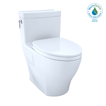 White toilet with WaterSense