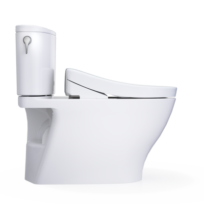 TOTO Nexus WASHLET+ S5 Two-Piece Elongated 1.0 GPF Universal Height Toilet with CEFIONTECT MW4423446CUFG#01