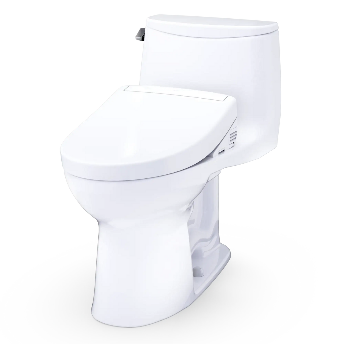 TOTO Ultramax WASHLET+ S5 One-Piece Elongated 1.28 GPF Universal Height Toilet with CEFIONTECT MW6083446CEFG#01