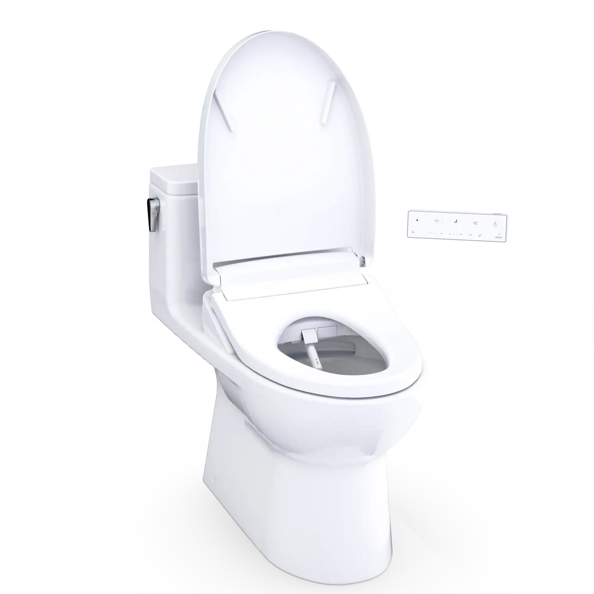 TOTO Redington WASHLET+ S5 One-Piece Elongated 1.28 GPF Universal Height Toilet MW6723446CEFG#01