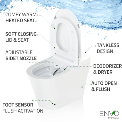 ANZZI ENVO Echo Smart Bidet Toilet - Features