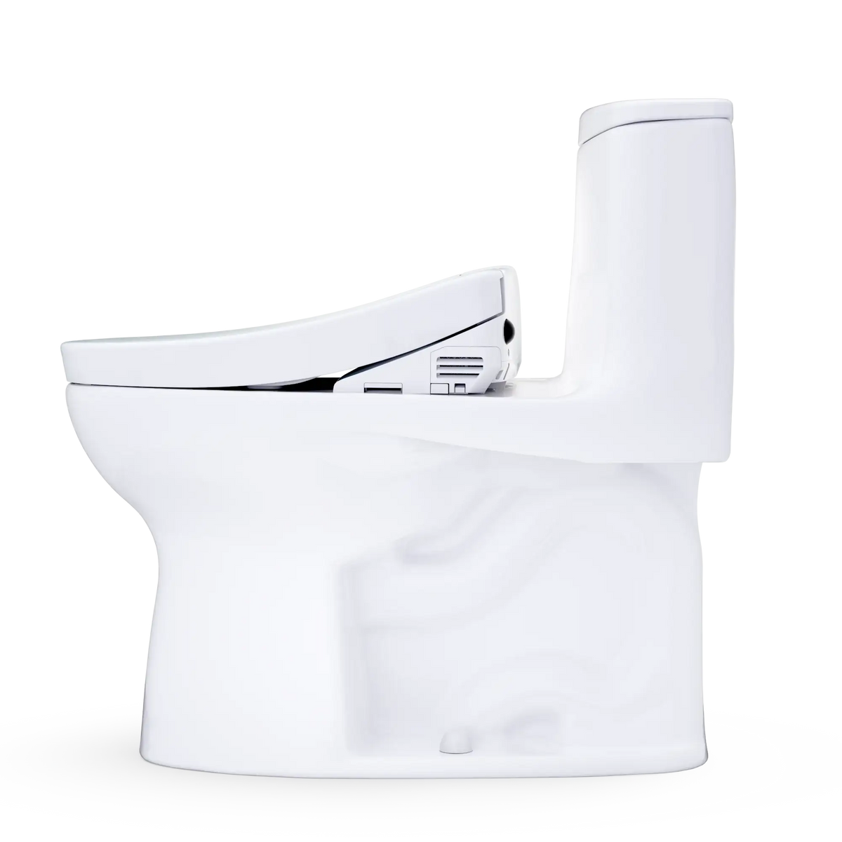 TOTO Ultramax WASHLET+ S5 One-Piece Elongated 1.28 GPF Universal Height Toilet with CEFIONTECT MW6083446CEFG#01