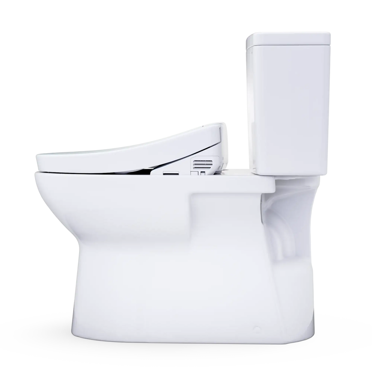 TOTO Glaston WASHLET+ S2 Two-Piece Elongated 1.28 GPF Universal Height Toilet MW4723346CEFG#01