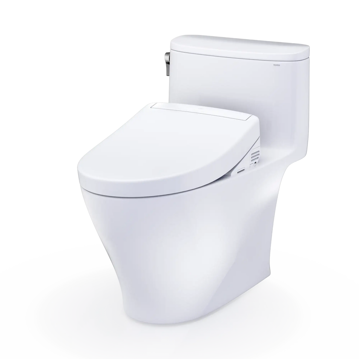 TOTO Nexus WASHLET+ S5 Two-Piece Elongated 1.28 GPF Universal Height Toilet with CEFIONTECT MW6423446CEFG#01