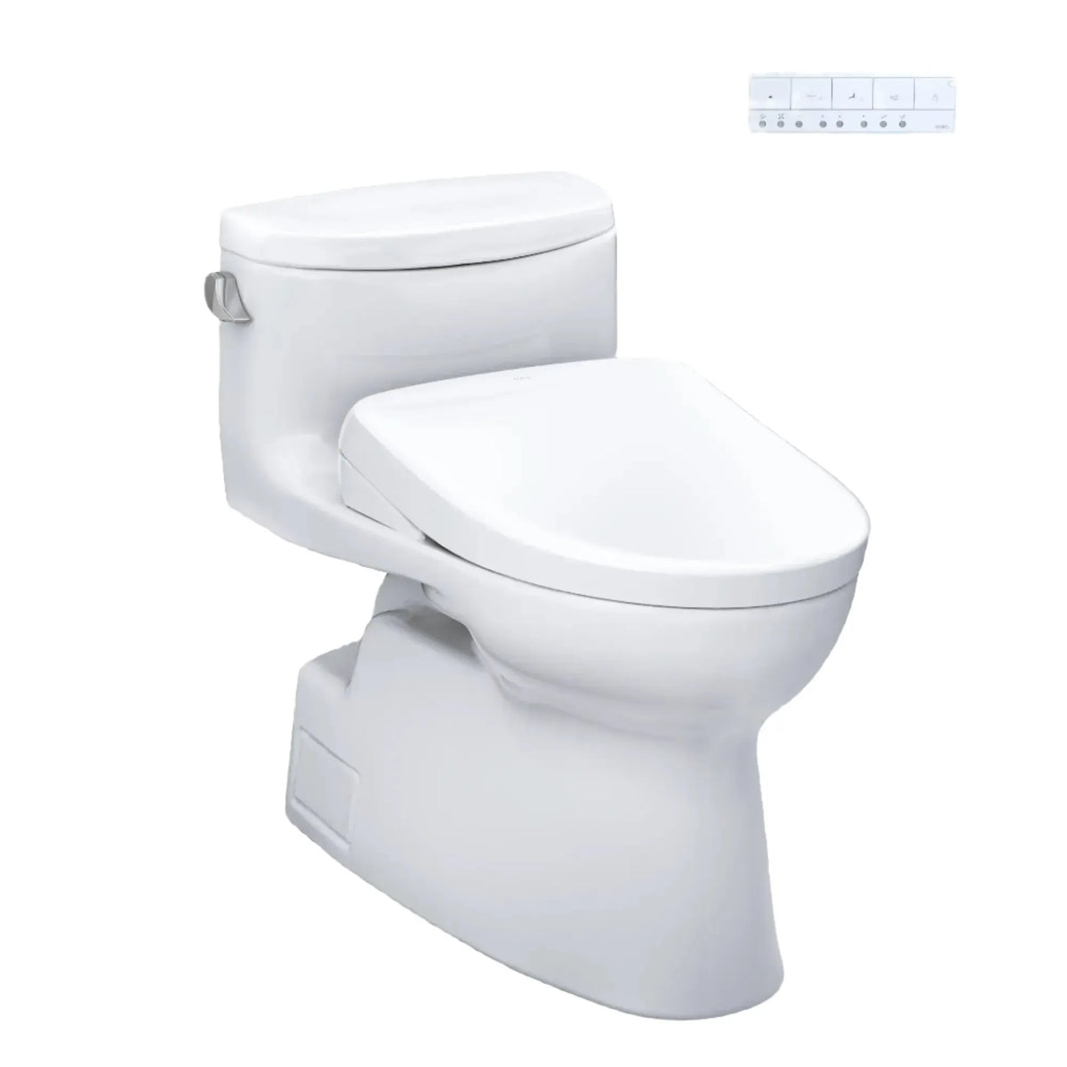 TOTO Carolina II One-Piece 1.28 GPF Universal Height Toilet and S7A Bidet Seat MW6444736CEFG#01 - EverFlow Bidets