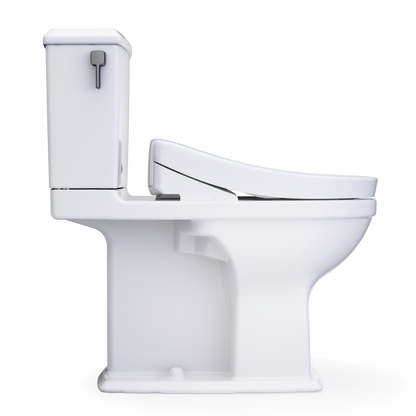 TOTO Connelly WASHLET+ S5 Two-Piece Dual Flush 1.28 GPF Universal Height Toilet with CEFIONTECT MW4943446CEMFG#01