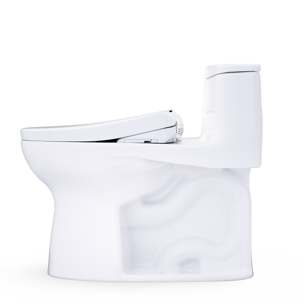 TOTO Ultramax WASHLET+ S7 One-Piece Elongated 1.28 GPF Universal Height Toilet with CEFIONTECT MW6184726CEFG#01