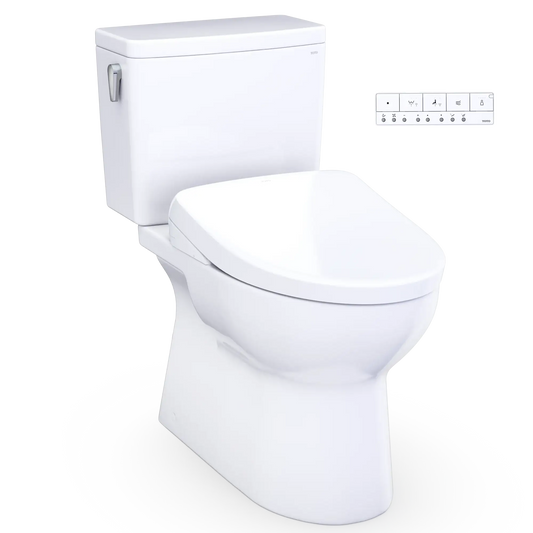 TOTO Glaston WASHLET+ S7A Two-Piece Elongated 1.28 GPF Universal Height Toilet MW4724736CEFG#01
