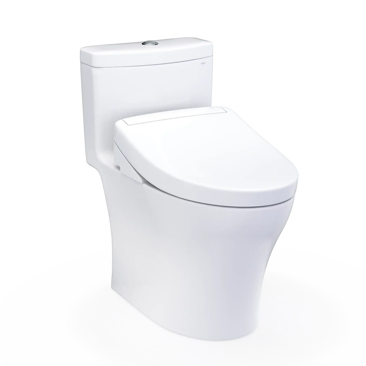 TOTO Aquia IV One-Piece Dual Flush 1.28 and 0.9 GPF Universal Height Toilet and S5 Bidet Seat MW6463446CEMFGN#01