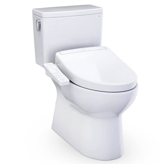 TOTO Glaston WASHLET+ S2 Two-Piece Elongated 1.28 GPF Universal Height Toilet MW4723346CEFG#01