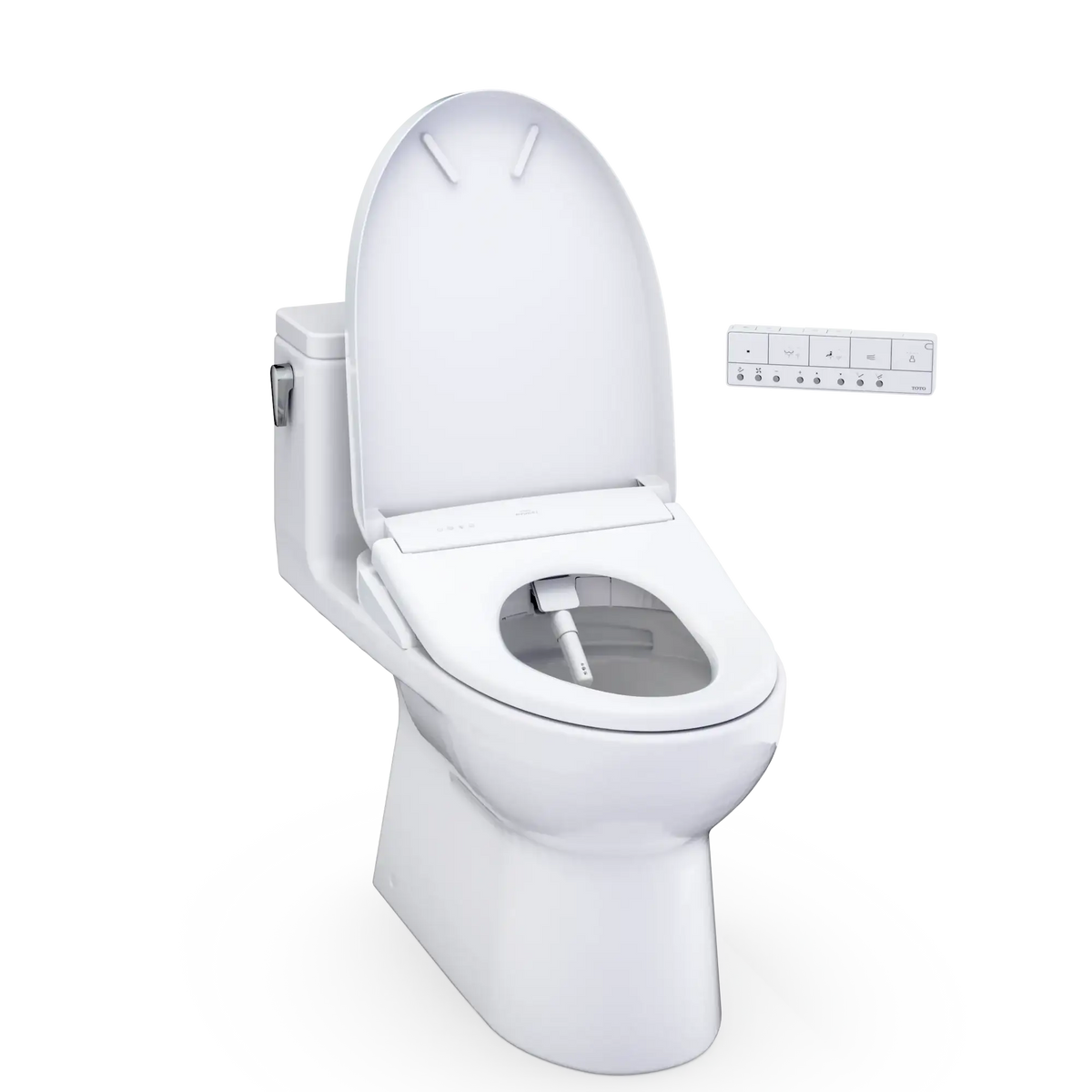 TOTO Redington WASHLET+ S7 One-Piece Elongated 1.28 GPF Universal Height Toilet MW6724726CEFG#01